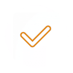 Icon orangenes Häkchen